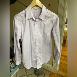 Purple Tibi button down shirt XXS